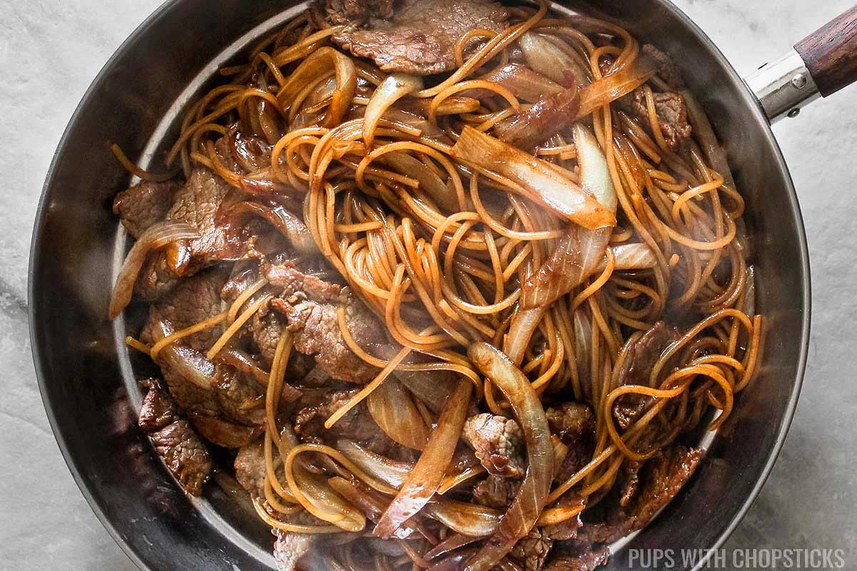 beef noodle stir fry