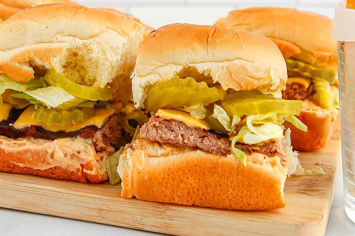 Sliders with a Big Mac inspired filling.