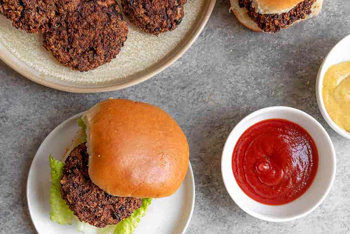 Black bean sliders.
