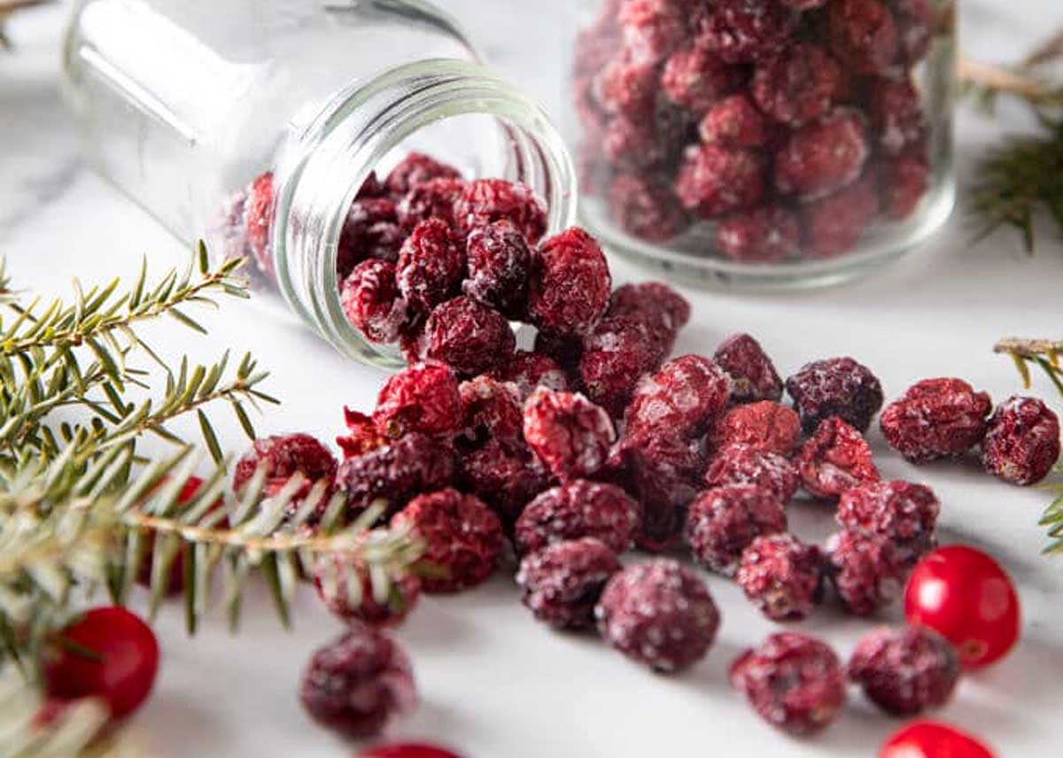 Dried cranberries.