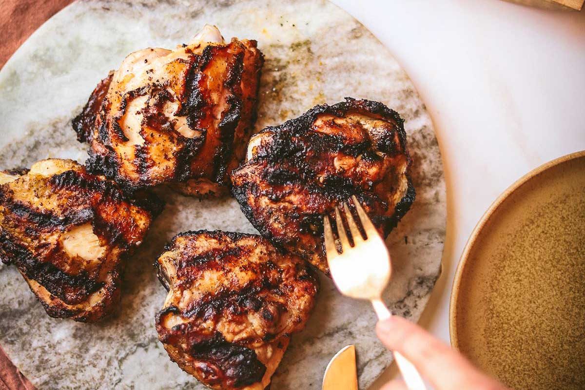 Grilled Chicken Thighs. 