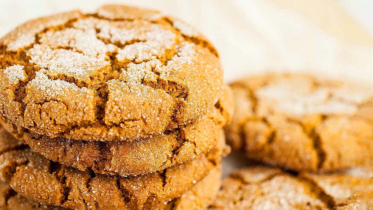 A stack of cookies with powdered sugar on top, perfect for those who love copycat Starbucks recipes.