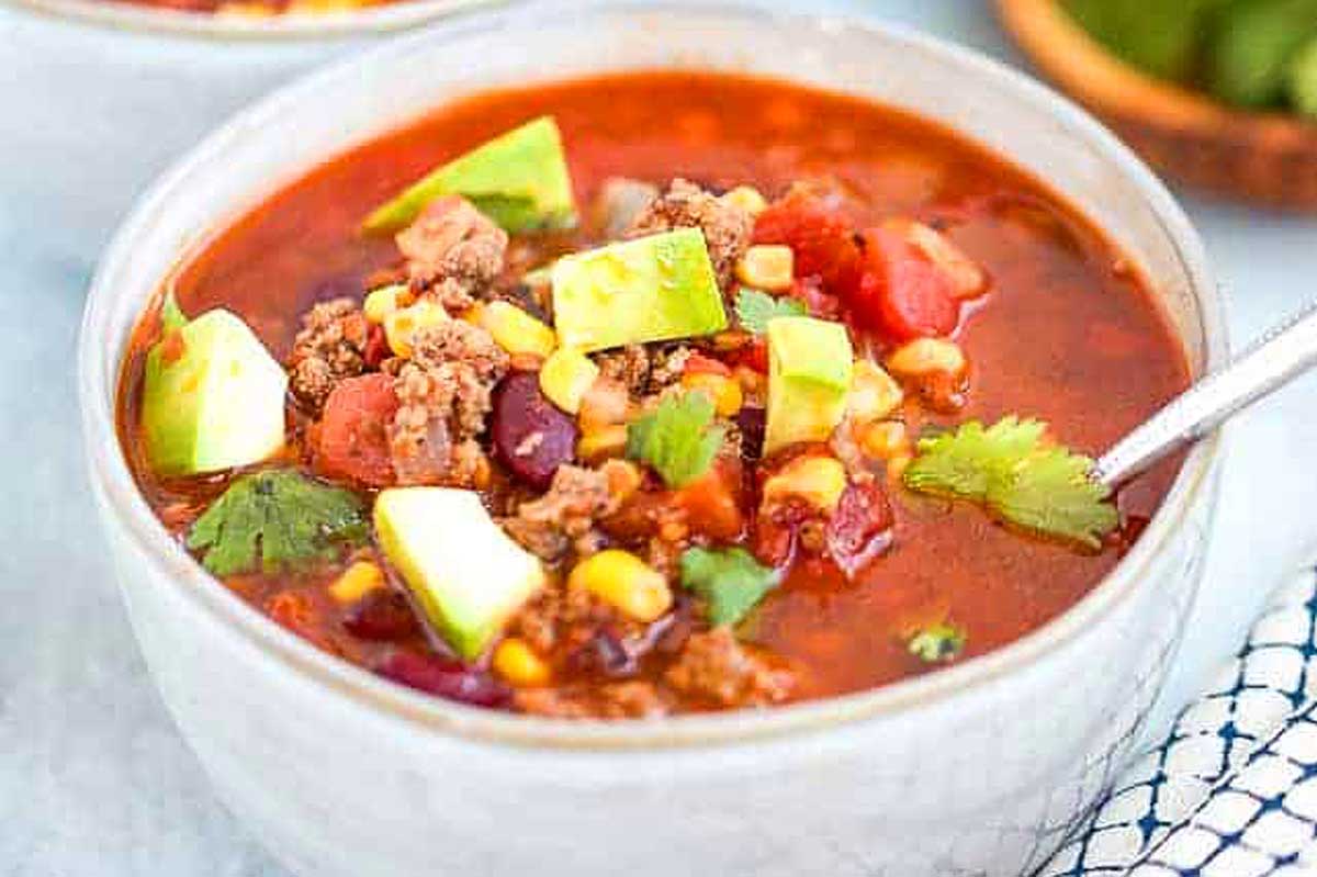 Instant Pot taco soup.