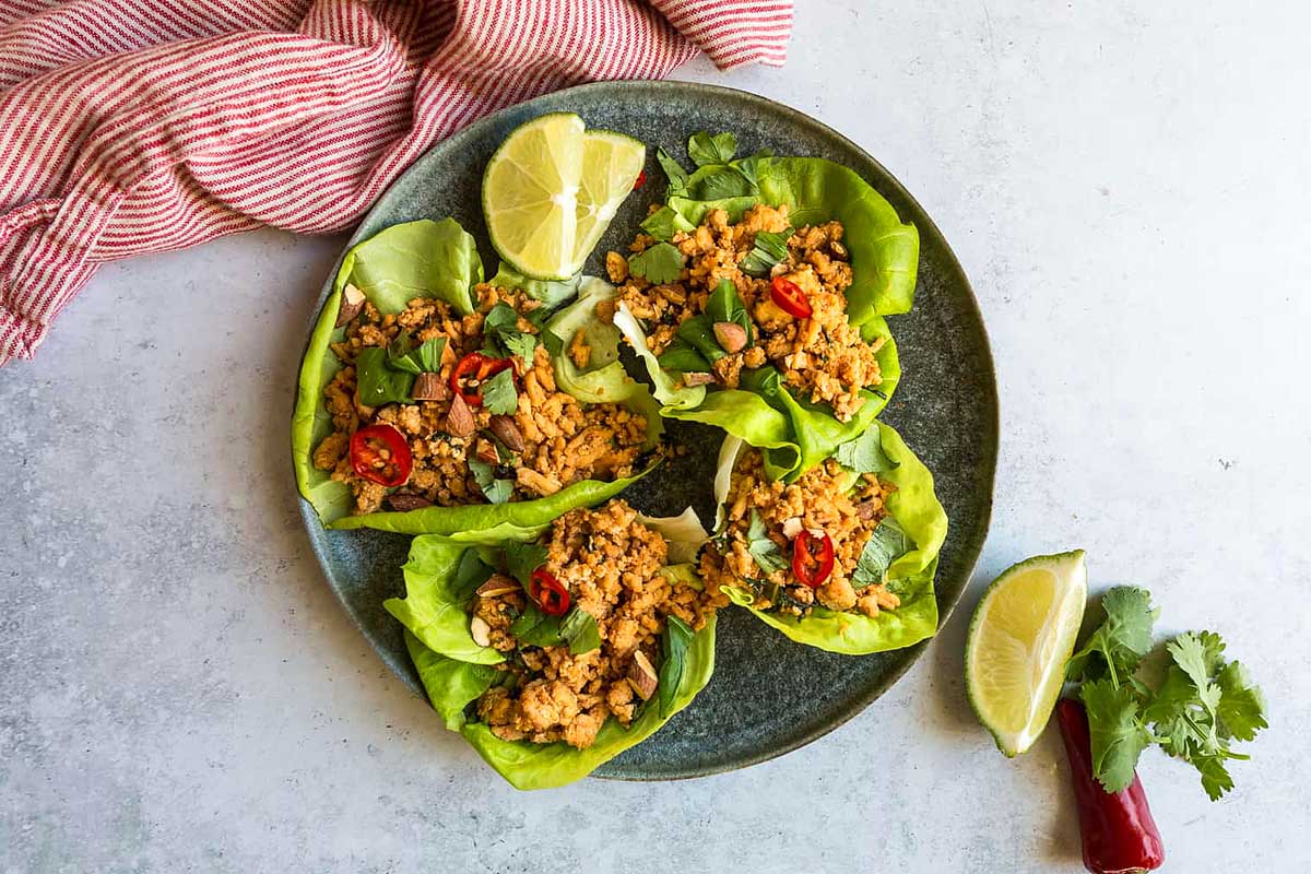 thai chicken lettuce wraps