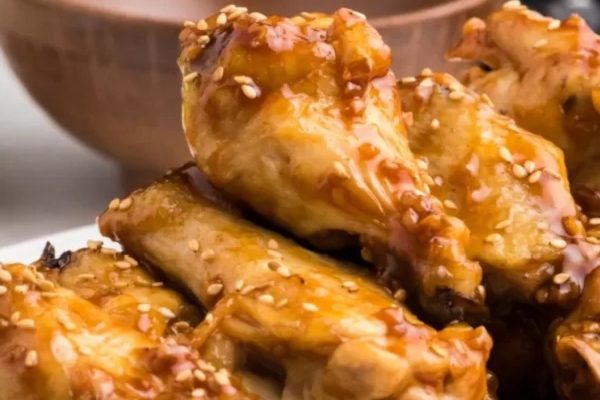 Game Day Wings - Korean chicken wings on a plate.