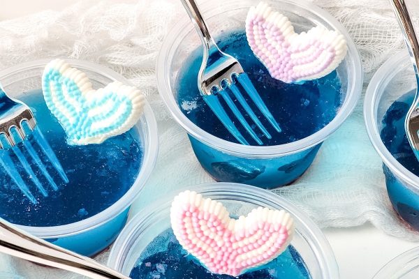 Valentine's day Jello gummy worms for a fun and festive treat!