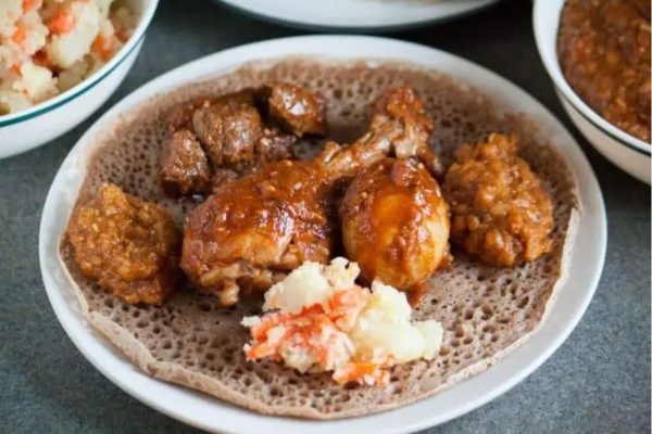 Chicken on a plate.