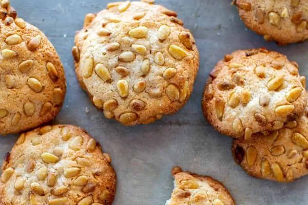 Cookies on a gray background.