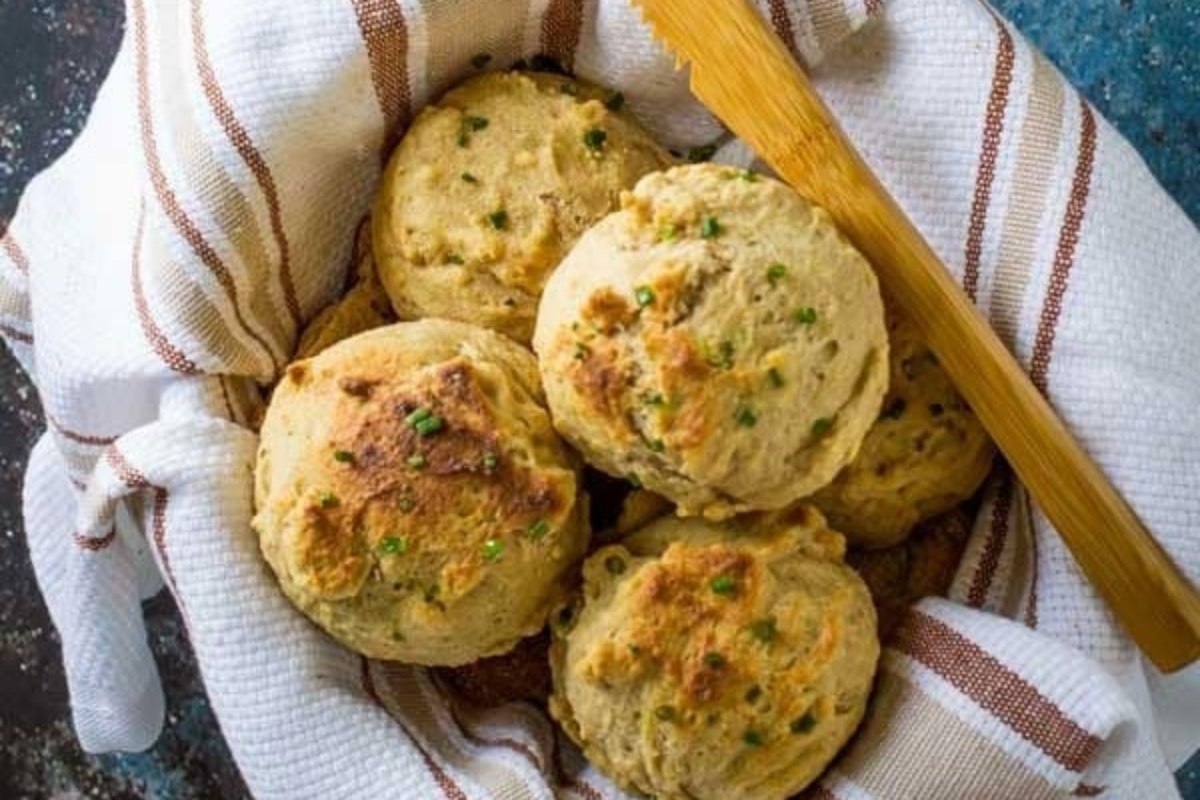 Biscuits in a bread basket.