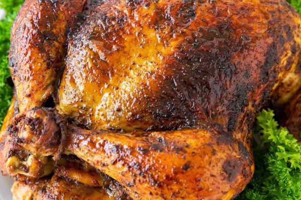 Rotisserie Chicken with lettuce.