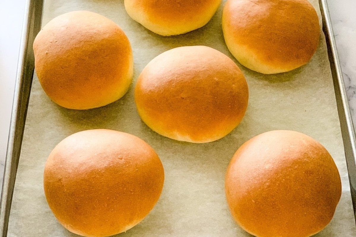 Bakes on a baking sheet lined with parchment paper.