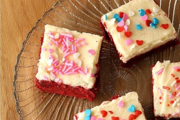 Valentine's day red velvet bars.