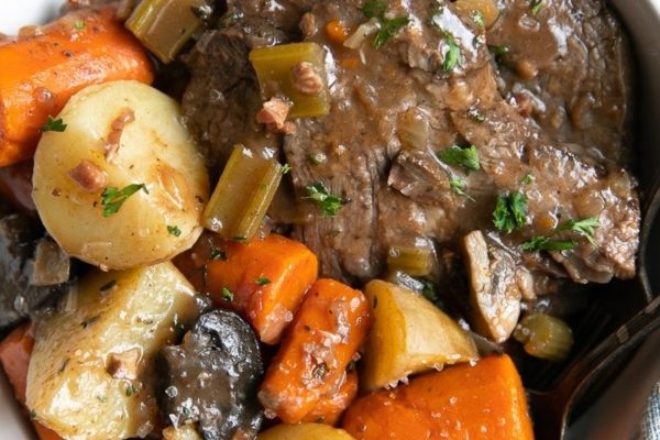 A close up of food.