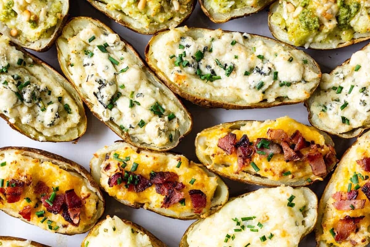 Picky Eater Recipes: Cheesy potato wedges loaded with bacon and cheese.