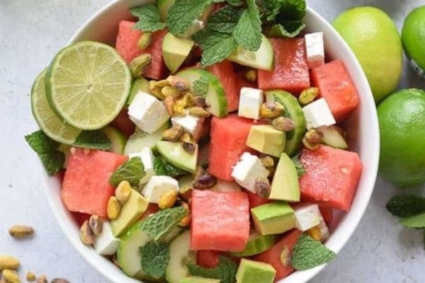 Watermelon And Cucumber Salad {Simple & Fresh}.
