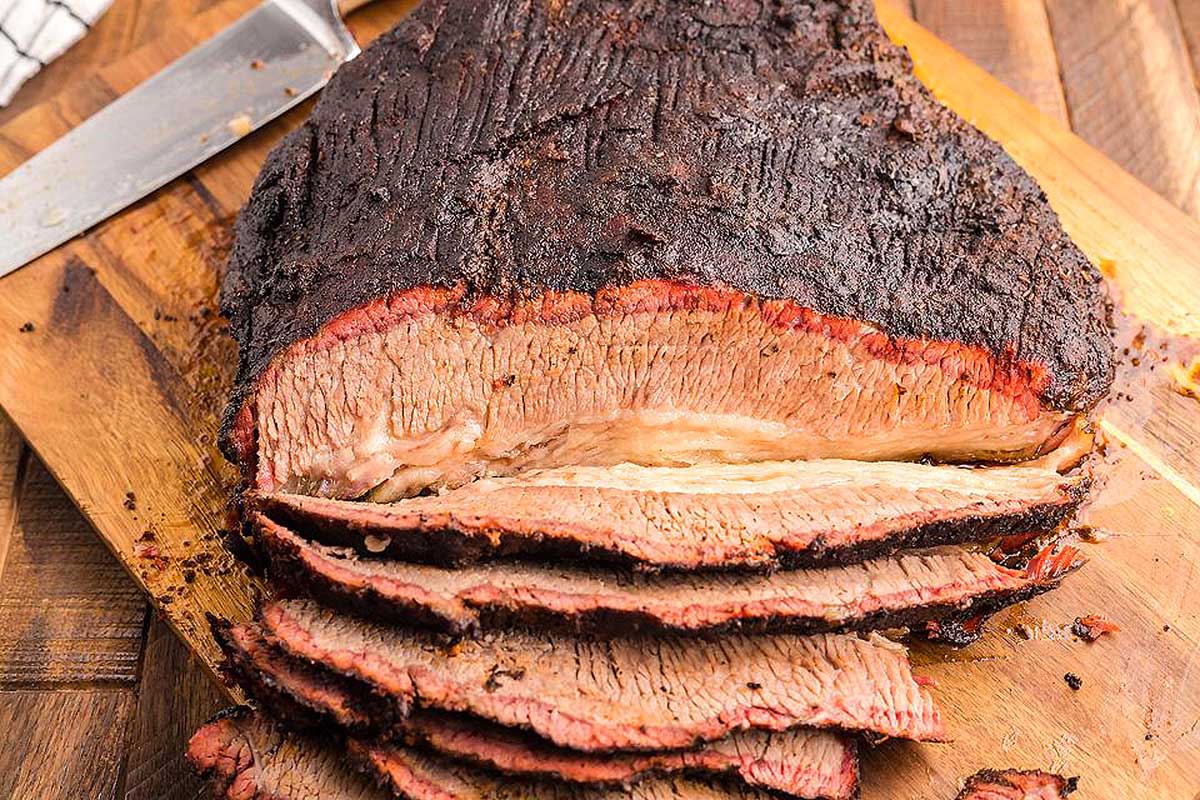 delicious mesquite smoked dry rub brisket