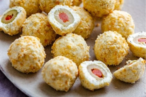 Delicious Cheesy Meatballs on a Plate.