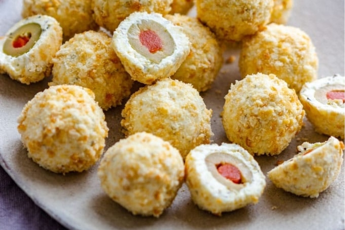 Delicious Cheesy Meatballs on a Plate.
