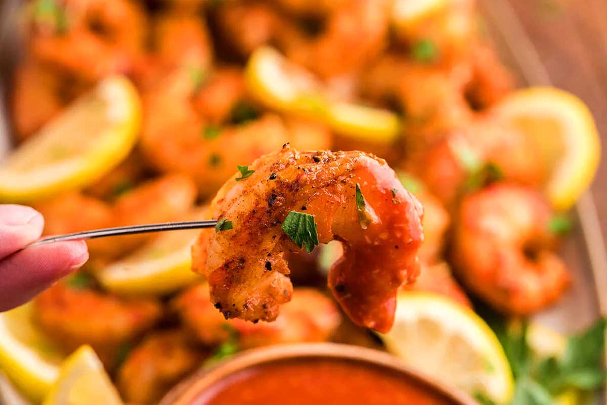 smoked spiced shrimp with homemade saskatchewan dry rub