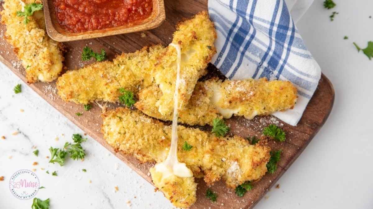 Air fryer mozarella sticks.
