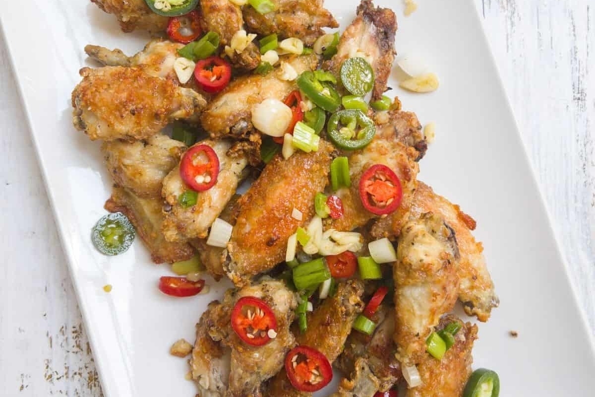 Baked Salt Pepper Chicken Wings Chinese Takeaway Style