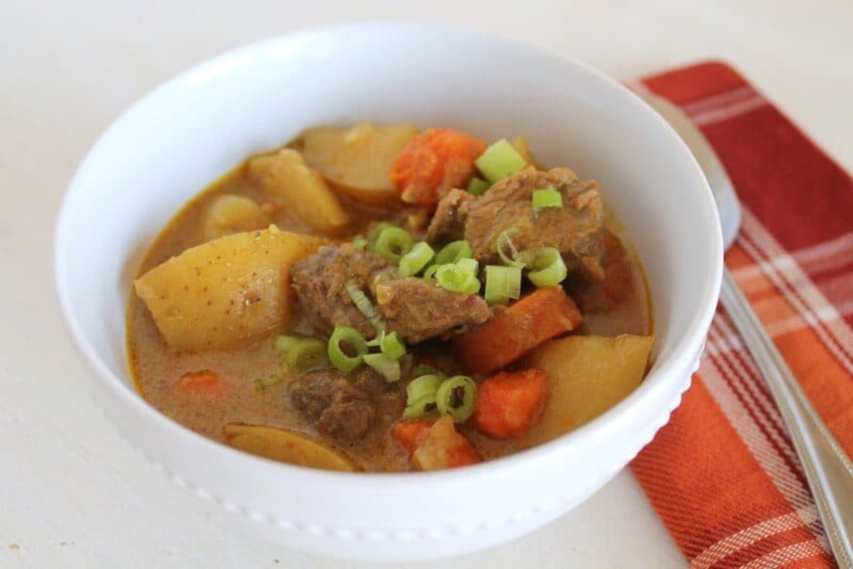 A warm and hearty beef stew perfect for the winter season. Packed with tender chunks of beef, potatoes, and carrots, this recipe is nourishing comfort food at its best.