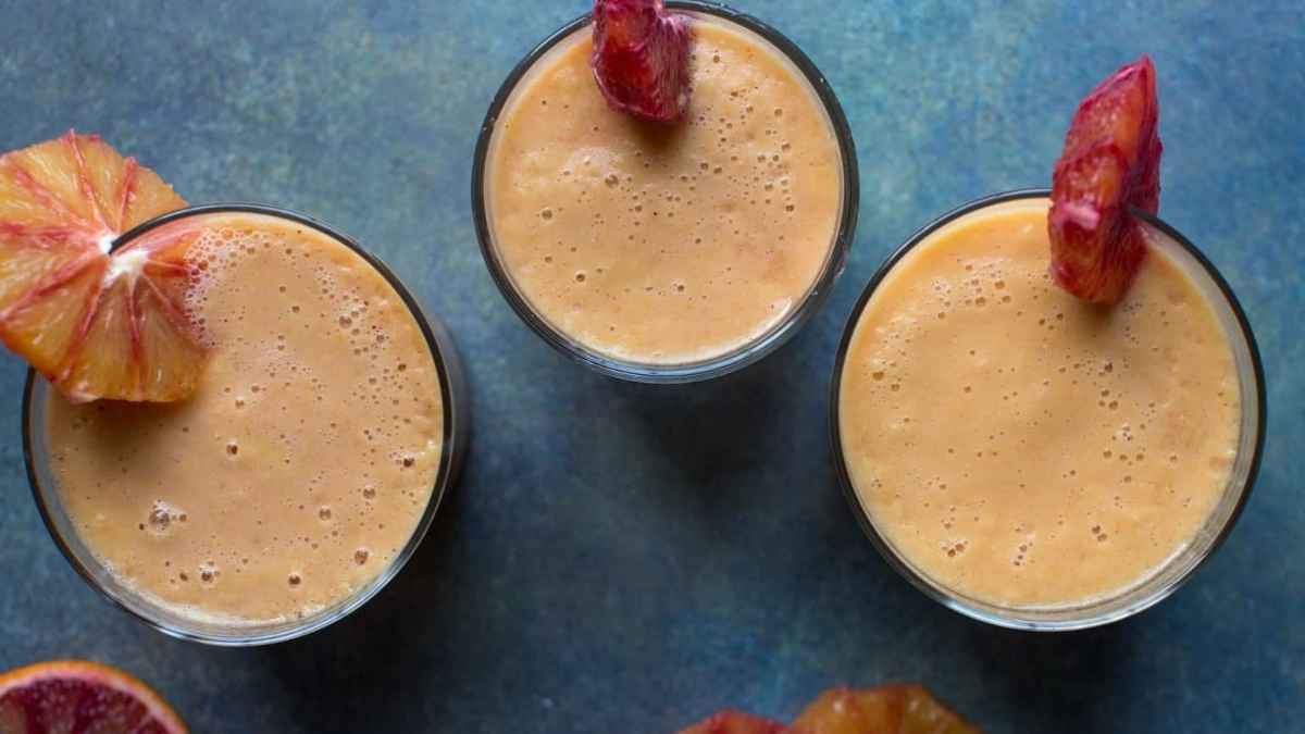 Blood Orange, Mango And Turmeric Smoothie.