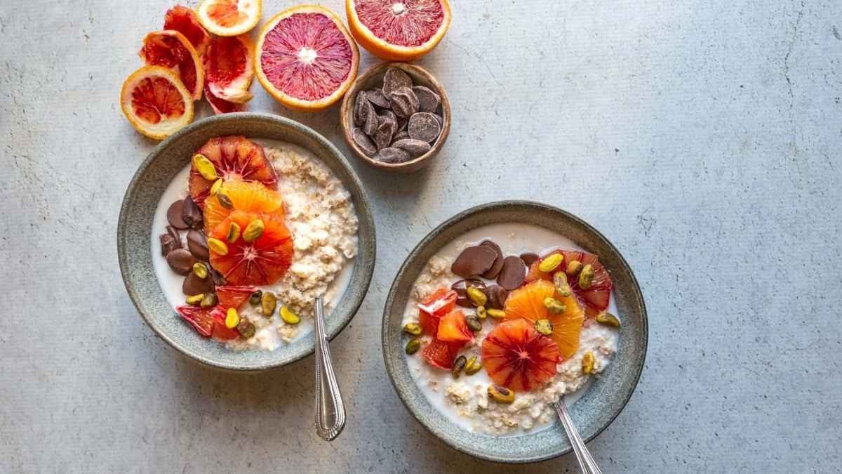 Blood Orange And Chocolate Oatmeal.