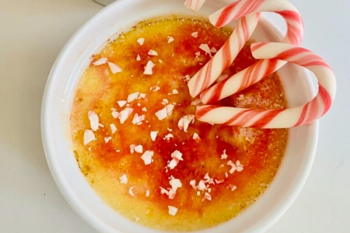 A bowl filled with candy canes.