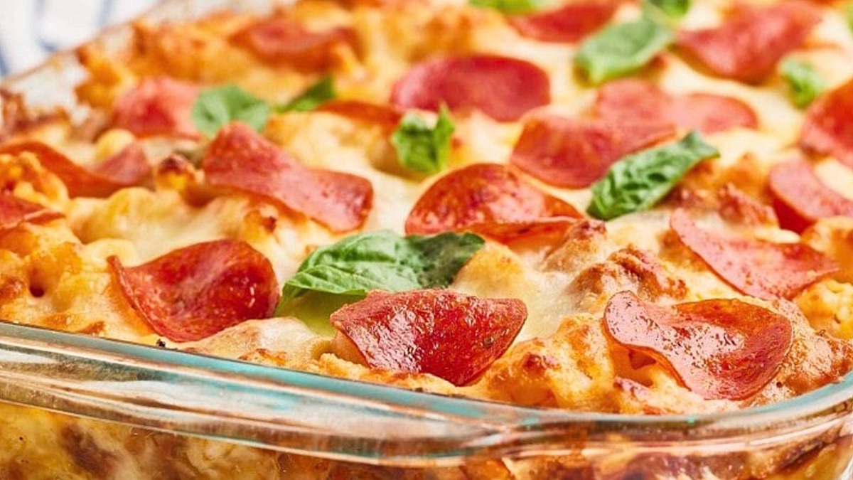 Ultra Cheesy Pizza Casserole.