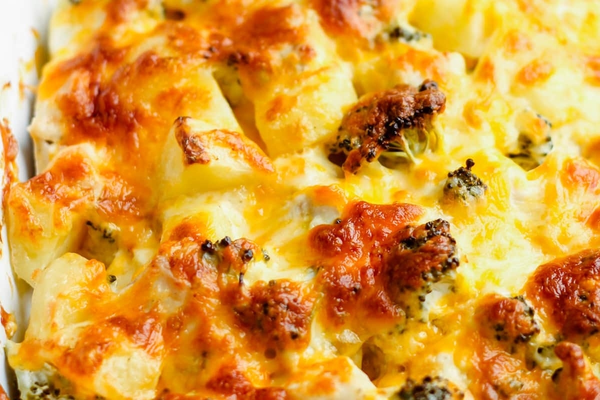 A delicious broccoli casserole dish.