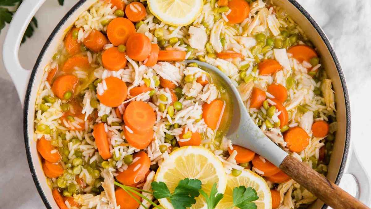 Chicken Lemon Rice Soup.