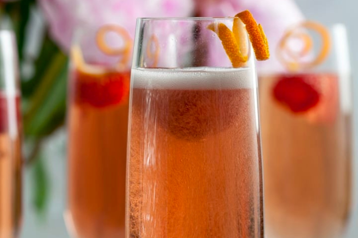 Cocktail in a glass.