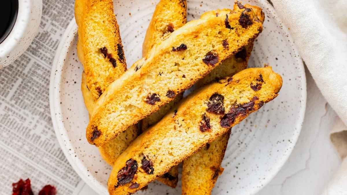 Cranberry Orange Biscotti.