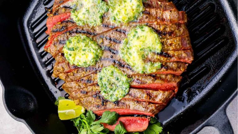 Grilled flank steak.