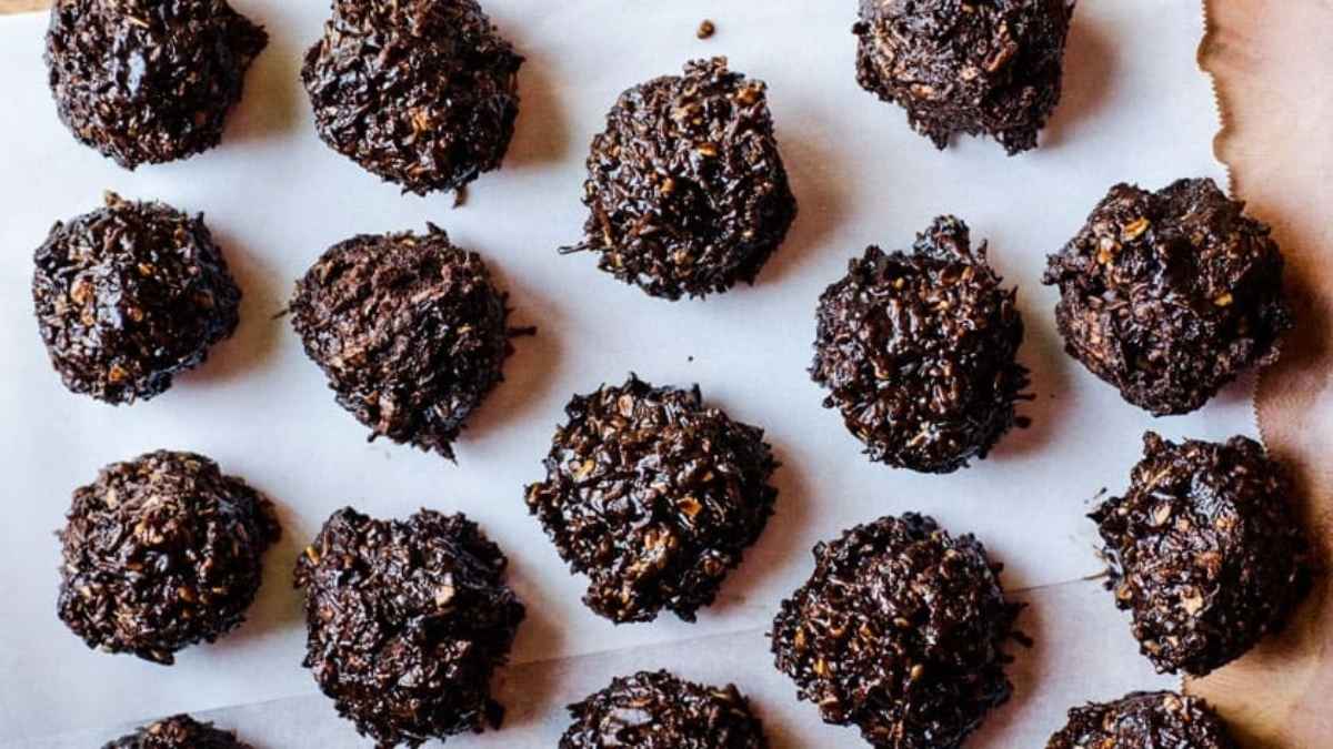 Chocolate coconut balls.