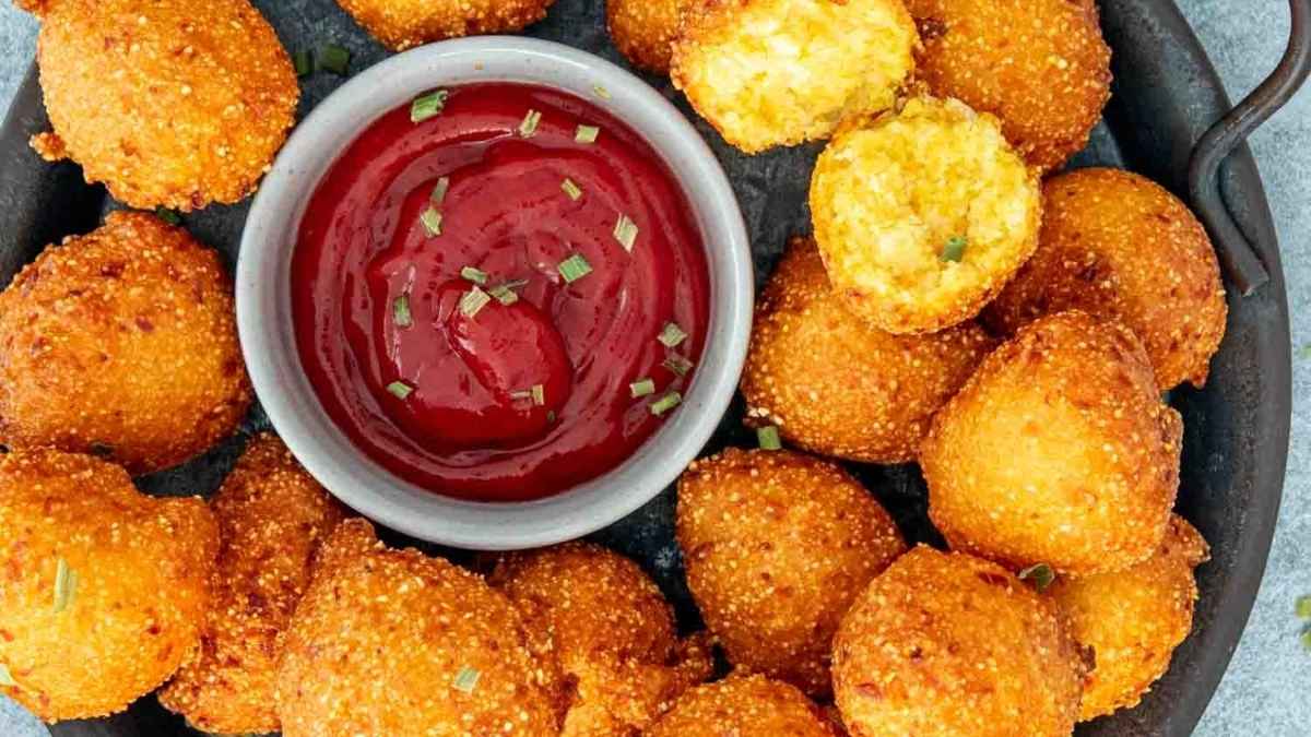 Hush puppies with dip.