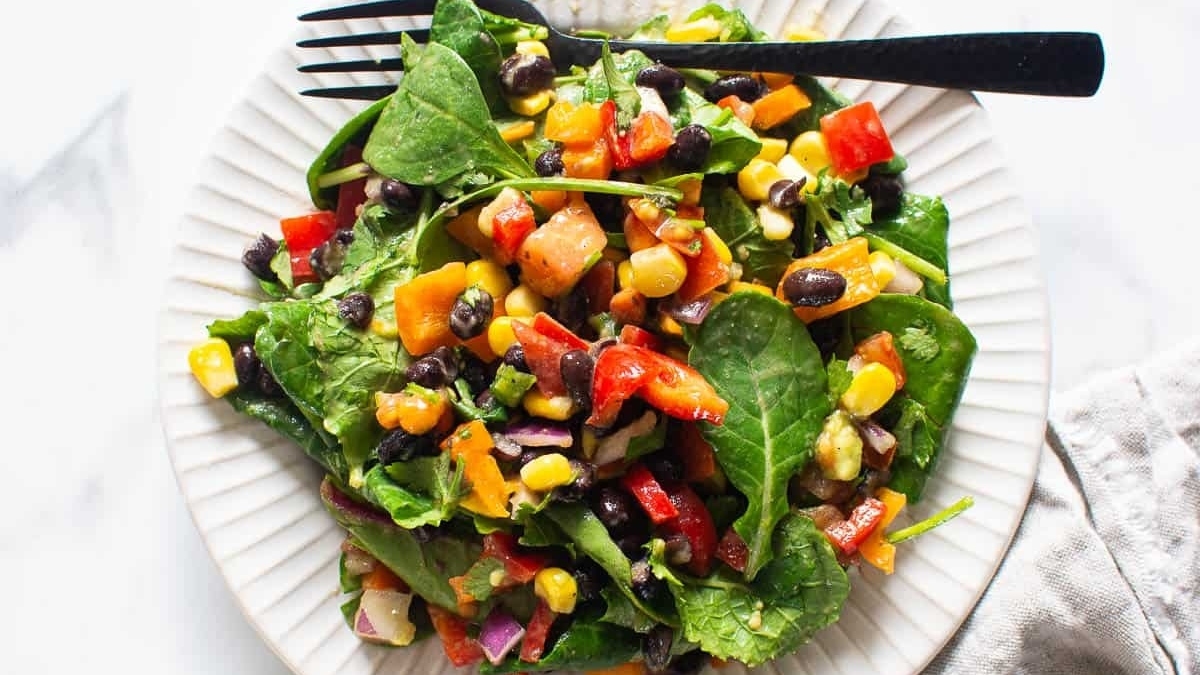 Kale salad on a plate.