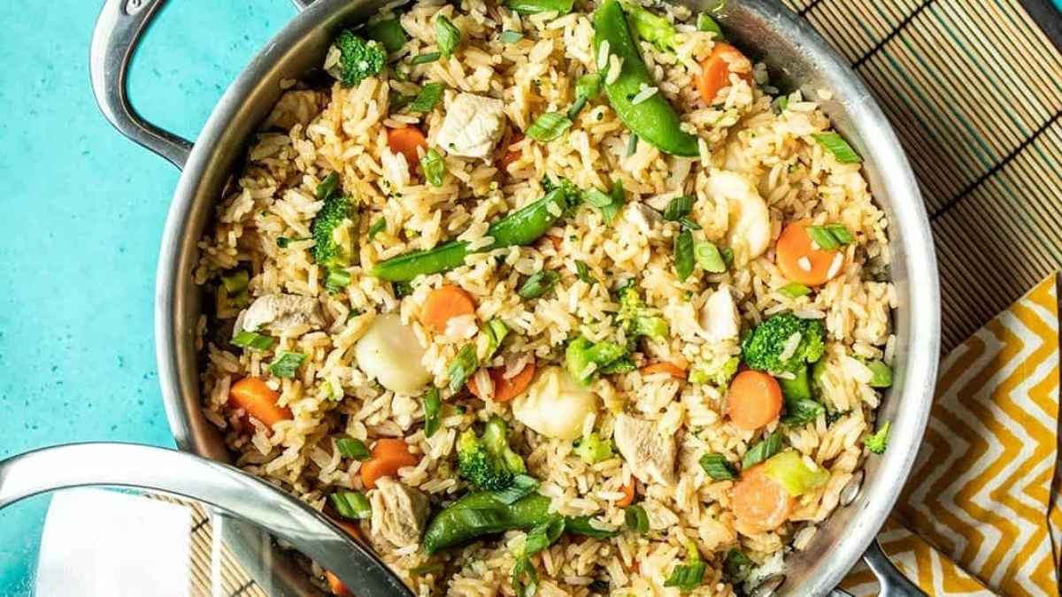 Teriyaki chicken in a pot.