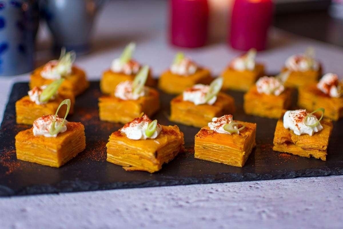 Sweet Potato Canapes gratin With Smoked Paprika