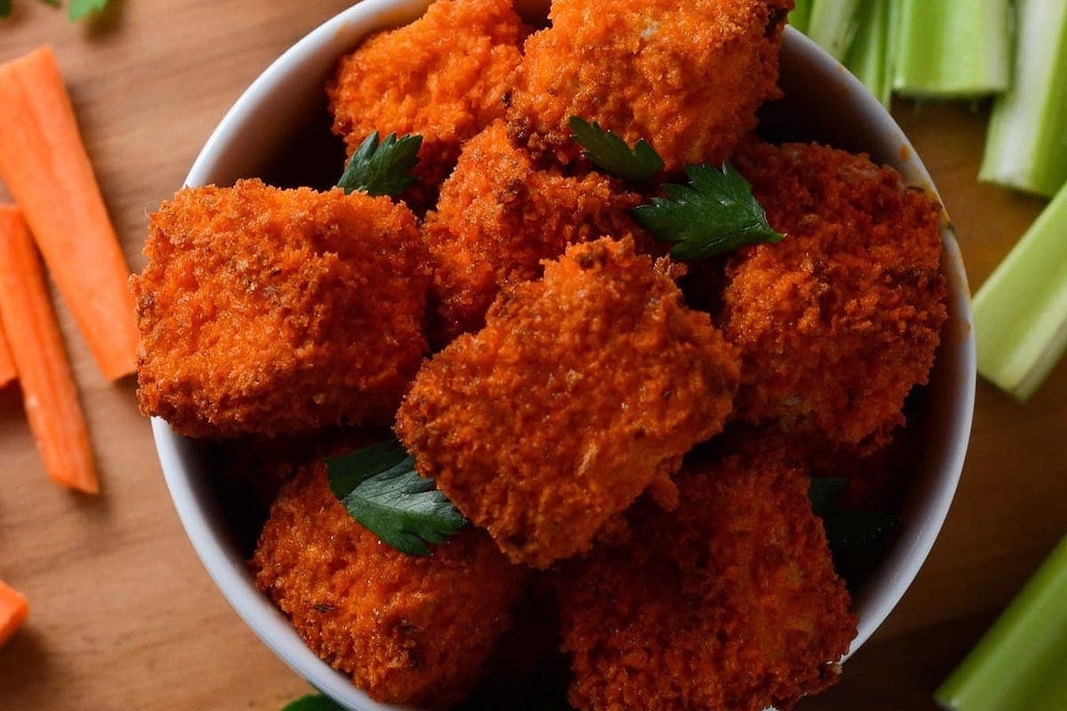 The easiest game day recipe featuring a bowl of carrots and celery.