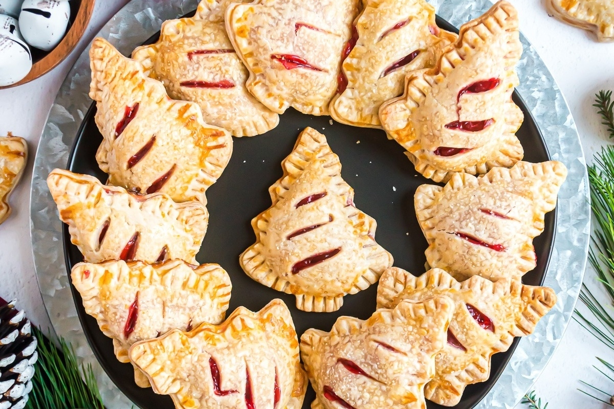 christmas tree cherry hand pies