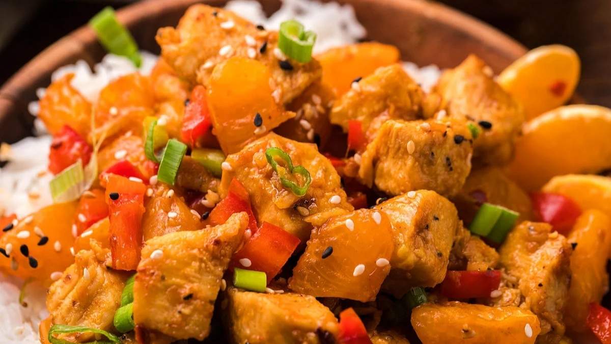 tangerine stir fry.