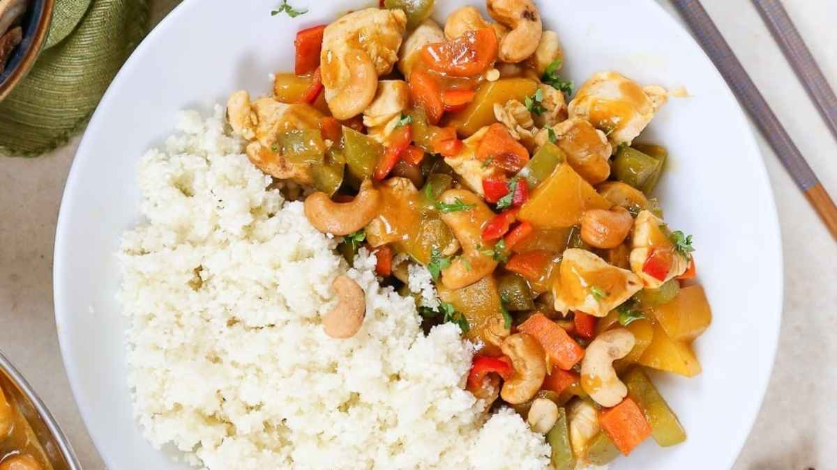 30-minute Paleo Mango Cashew Chicken.
