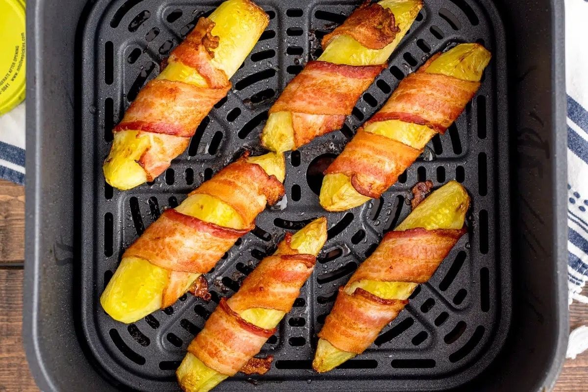 Air Fryer Bacon Wrapped Pickles