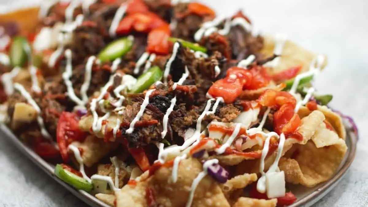 Asian Beef Short Rib Nachos. 