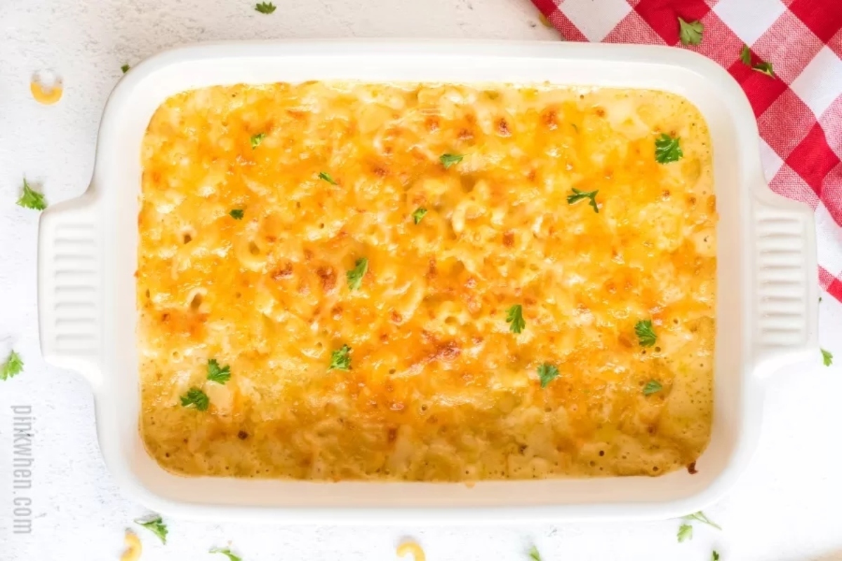 Baked Macaroni And Cheese.
