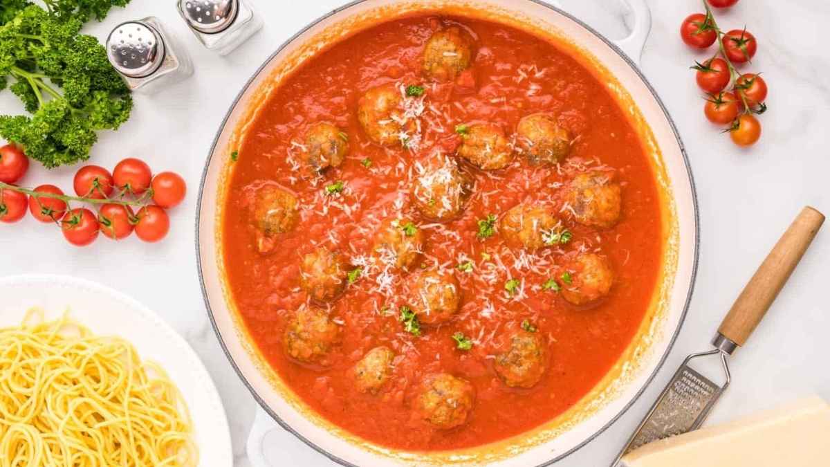 Baked Italian Meatballs.