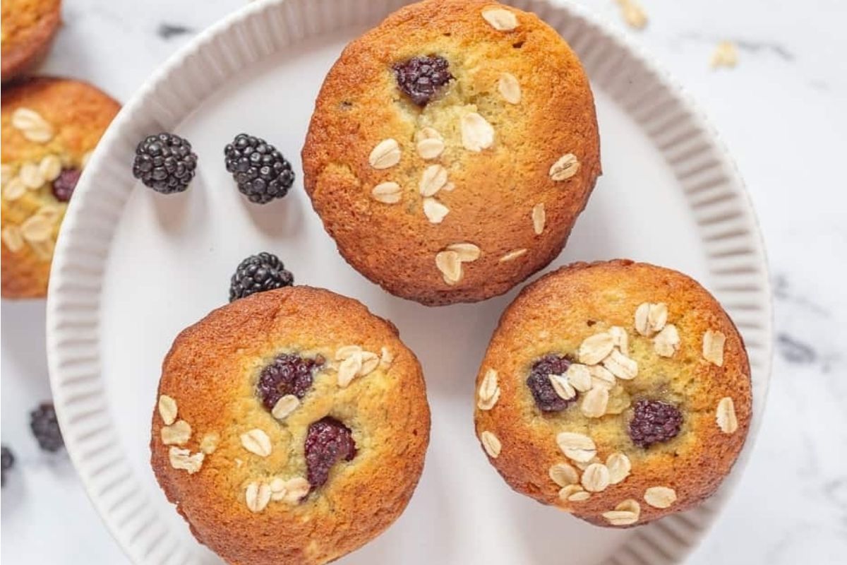 Banana Blackberry Muffins