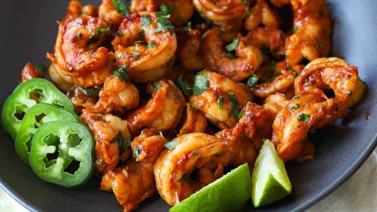 Bbq Cajun Argentine Red Shrimp.